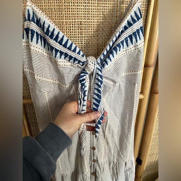 Veronica Beard Abilene Striped Tiered Midi Dress - Picture 8 of 13